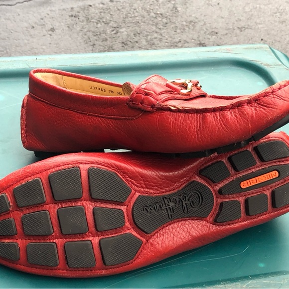 Cole Haan Nik. Air System Women's Red Leather Slip On Shoes Size 7B - Picture 12 of 13
